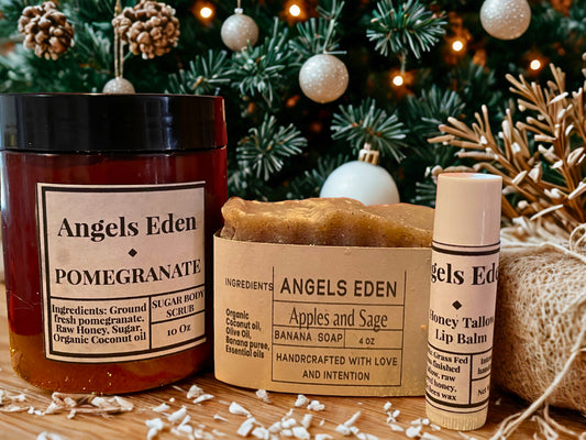 Holiday Box Soap, Scrub, Lip Balm