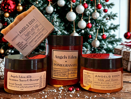 Holiday Box Body Butter, Body Scrub, Face in inScrub, Soap